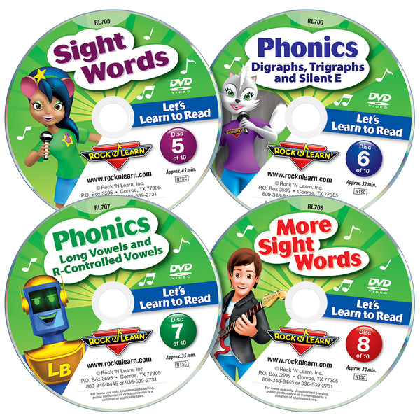 Let's Learn to Read 10 DVD Collection – Rock 'N Learn